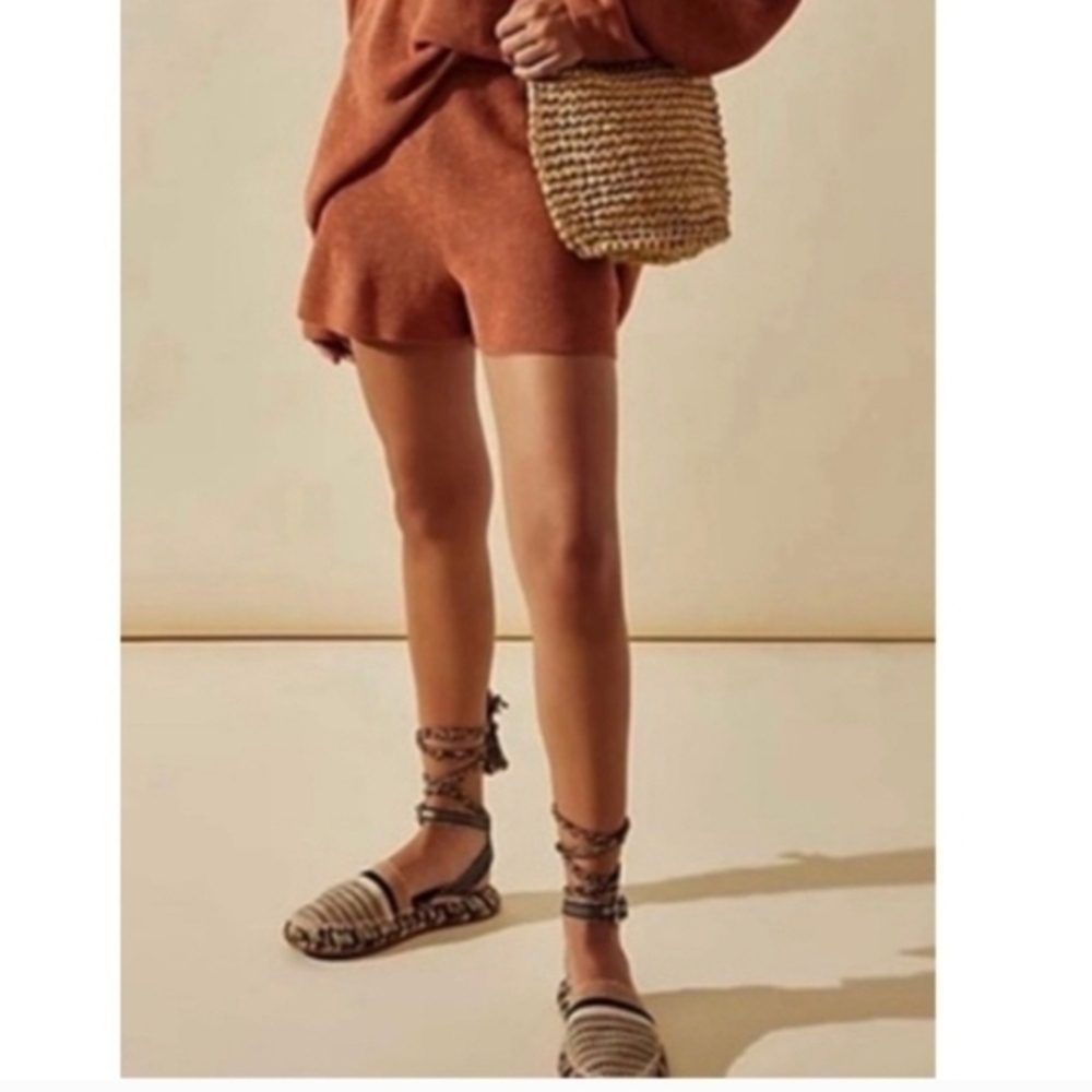 Free People FP Beach Malibu Solid Surf Stretch Knit Sweater Shorts